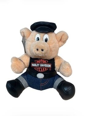 VINTAGE 1990'S PLAY-BY-PLAY HARLEY DAVIDSON PLUSH PIG HOG